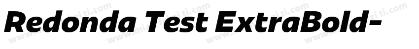Redonda Test ExtraBold字体转换